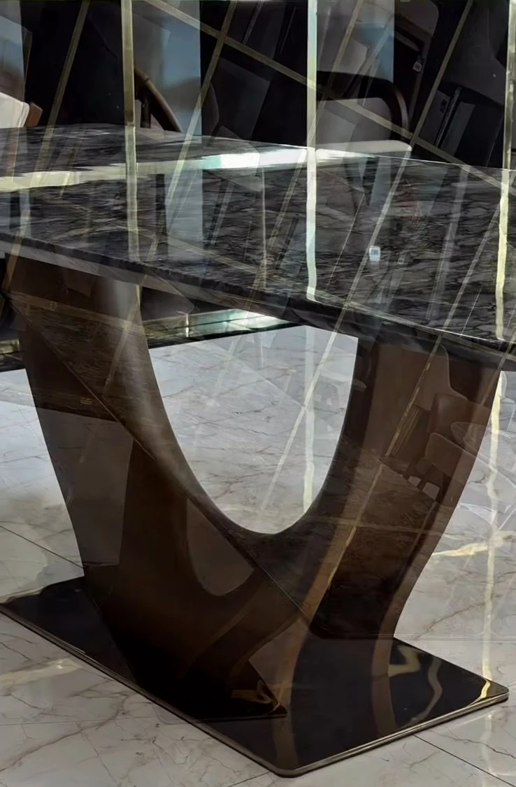 Azure Marble Round Dining Table görünüş 4